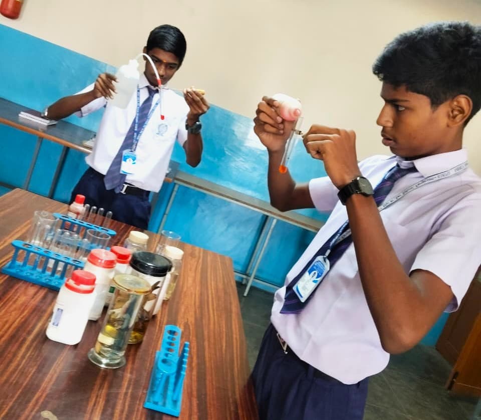 Student Doing Chemistry Experiment